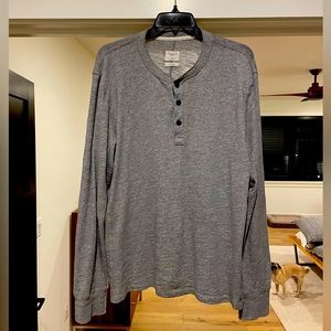 Rag & Bone Grey Henley - Good Condition - Size L